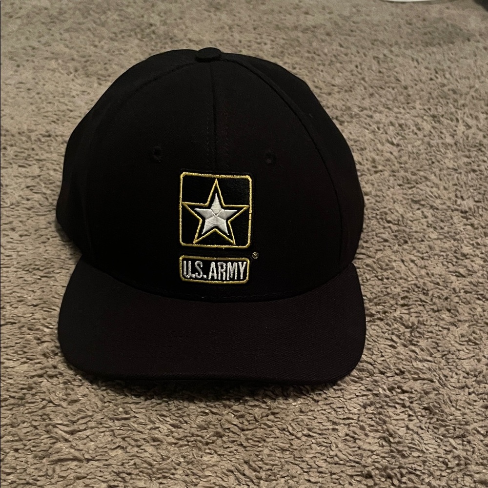 Black U.S. Army Cap with Star Logo